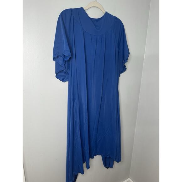 Shadowline Blue Vintage Lace Night Gown Robe Size 1X Button Down USA - Picture 5 of 6